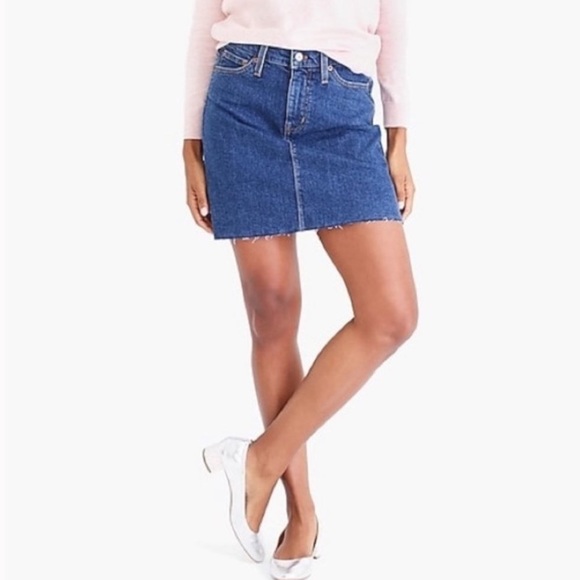 J. Crew Mercantile Raw Edge Denim Mini Shirt - Picture 6 of 6